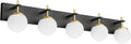 Mid Century Modern Vanity Lights 5-Light Milky Glass Globe - Sleek