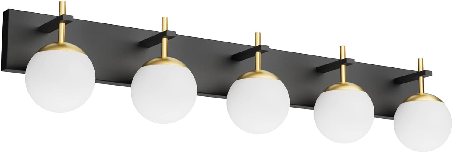 Mid Century Modern Vanity Lights - 5-Light Globe Fixture