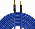 COLUBER 1/4 TRS Male to Male - 100 ft Blue Stereo Balanced Cable