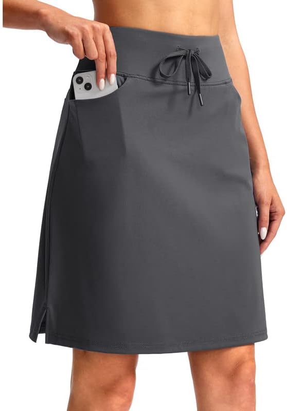 SANTINY Women's 20ft' Knee Length Skorts with 6 Pockets