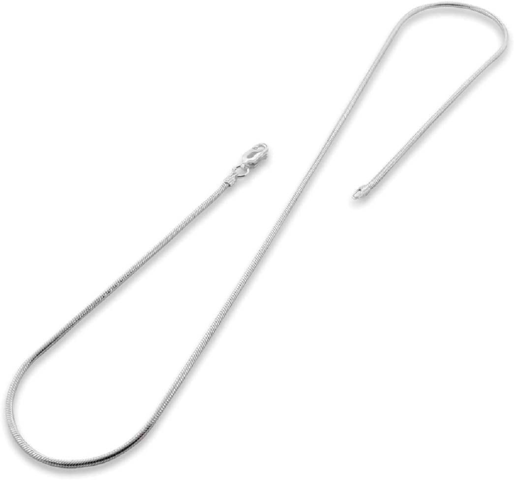925 Sterling Silver Italian Magic Snake Chain Necklace - 16in-30