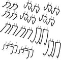 Pegboard Drill Holder Peg Board Tool Utility Hooks 24 Pack - Heavy