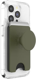PopSockets Phone Wallet with MagSafe Adapter Ring - Secure Card Grip