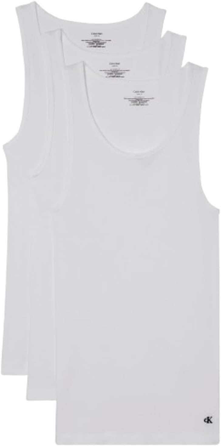 Calvin Klein Men's Cotton Classics 3-Pack Tanks for Comfort