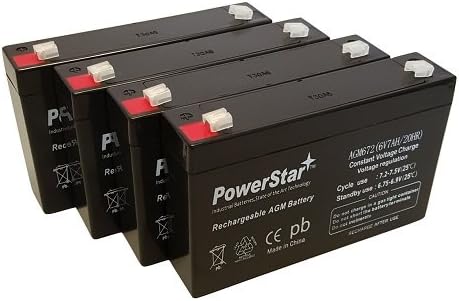 PowerStar 6 Volt 7ah Batteries for APC RBC34 Replacement Needs