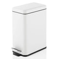 mDesign Pedal Bin Waste Bin with Lid and Removable Insert - Compact