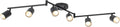 BoostArea LED 6 Light Track Lighting Kit - Adjustable Matte Black