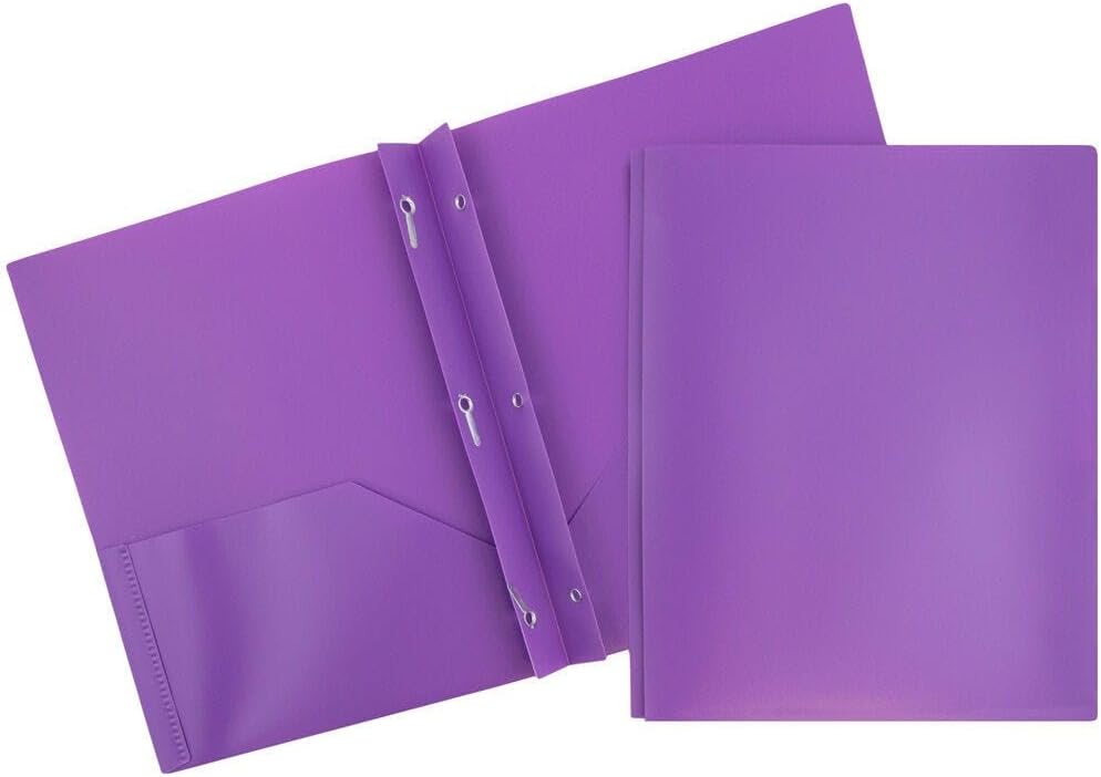 Durable Purple 2 Pocket POP Folders for School and Office Use