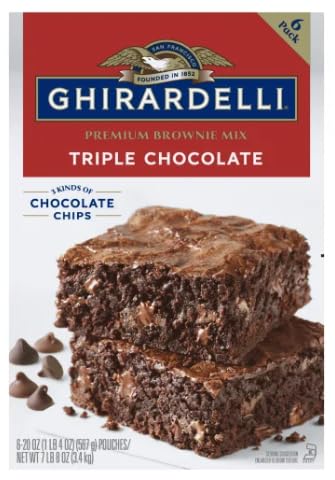 Ghirardelli Triple Chocolate Premium Brownie Mix for Delicious Treats
