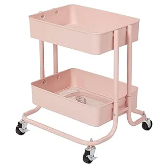 ECR4Kids 2-Tier Rolling Utility Cart for Versatile Storage