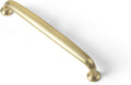 Goo-Ki 6 Pack Brushed Brass Cabinet Drawer Pulls 5.04ft c-c - Solid