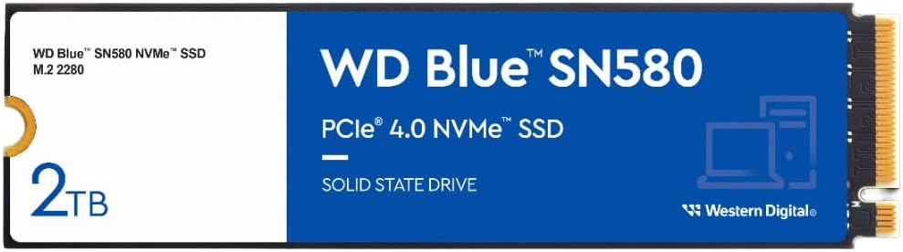 Lightning Fast 2TB WD Blue SSD - Gen4 PCIe - Up to 4,150 MB/s