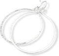 Extra Large Hoop Earrings Hammered Sterling Silver XL - Bold