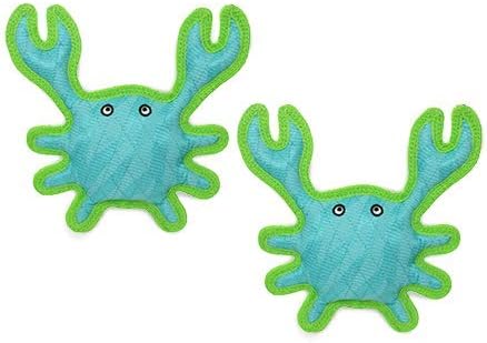 DuraForce Durable Woven Fiber Crab Squeakers for Dogs Play