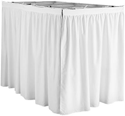 DormCo White Bed Skirt - XL Twin XL | 3 Panels