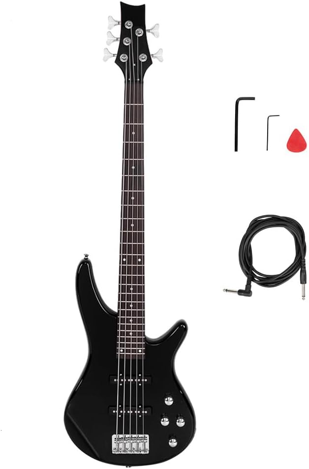Ktaxon 5 String Electric Bass Guitar Kit with Gig Bag and Accessories