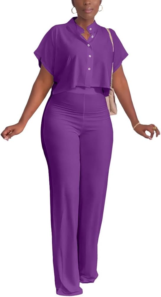 Stylish Women's Summer 2 Piece Outfits Casual Tracksuit Set