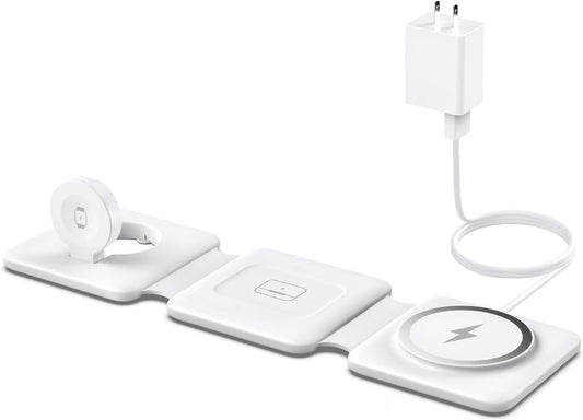 Foldable Magnetic Charger Dock - Charge Multiple Apple Devices On-The-Go! 