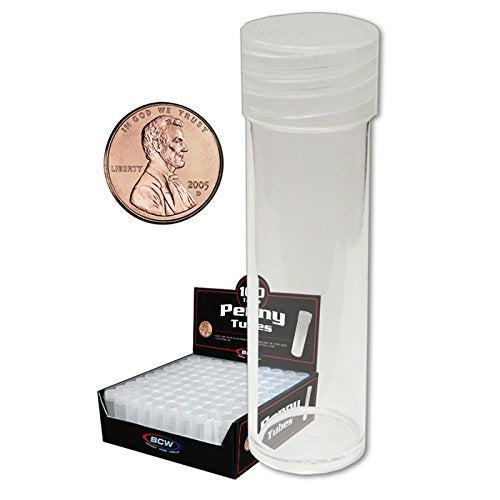 BCW Coin Tubes for US Pennies - Durable Storage Solution