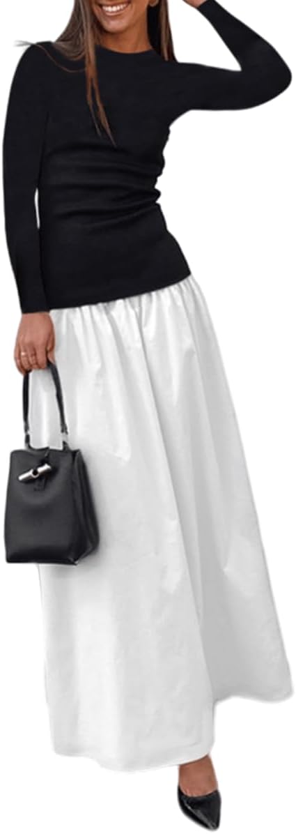 YOXUA Women's Long Sleeve Maxi Dress for Fall and Winter Events