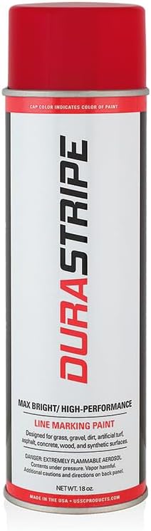 DuraStripe Athletic Field Marking Paint in Cardinal Red Cans