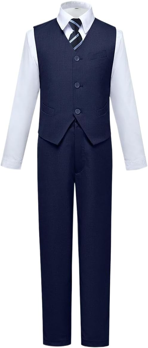 Visaccy Boys Slim Fit Dress Clothes for Special Occasions