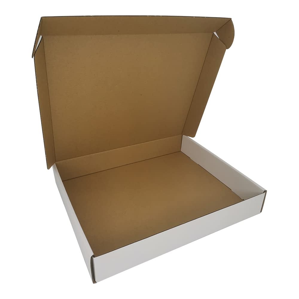 Small Shipping Boxes for Business - 50 Pack 13x11x2 in White