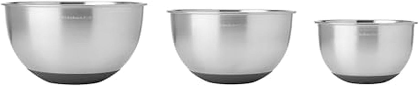 KitchenAid Stainless Steel Mixing Bowls Set of 3 for Every Kitchen
