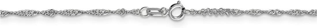 14k White Gold Singapore Chain Necklace Bracelet or Anklet Review