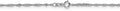 14k White Gold Singapore Chain 1.4mm 9in - Lightweight Diamond-Cut