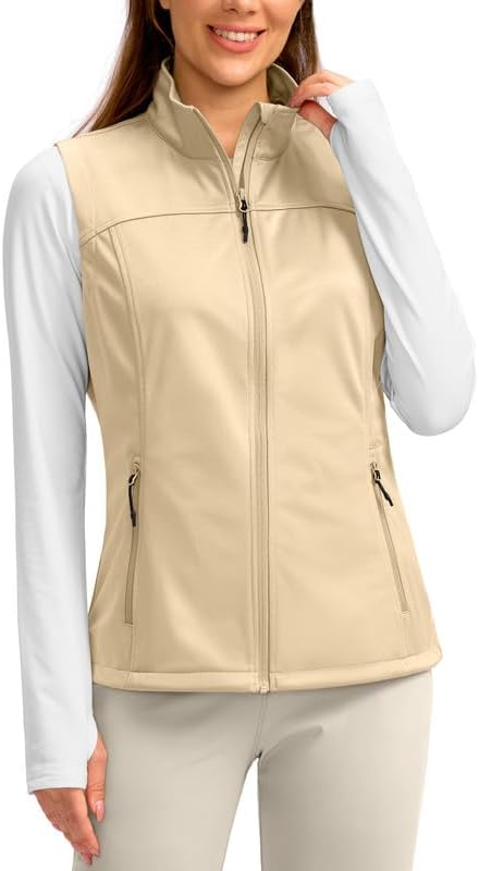 Soothfeel Women's Lightweight Softshell Vest for Outdoor Activities