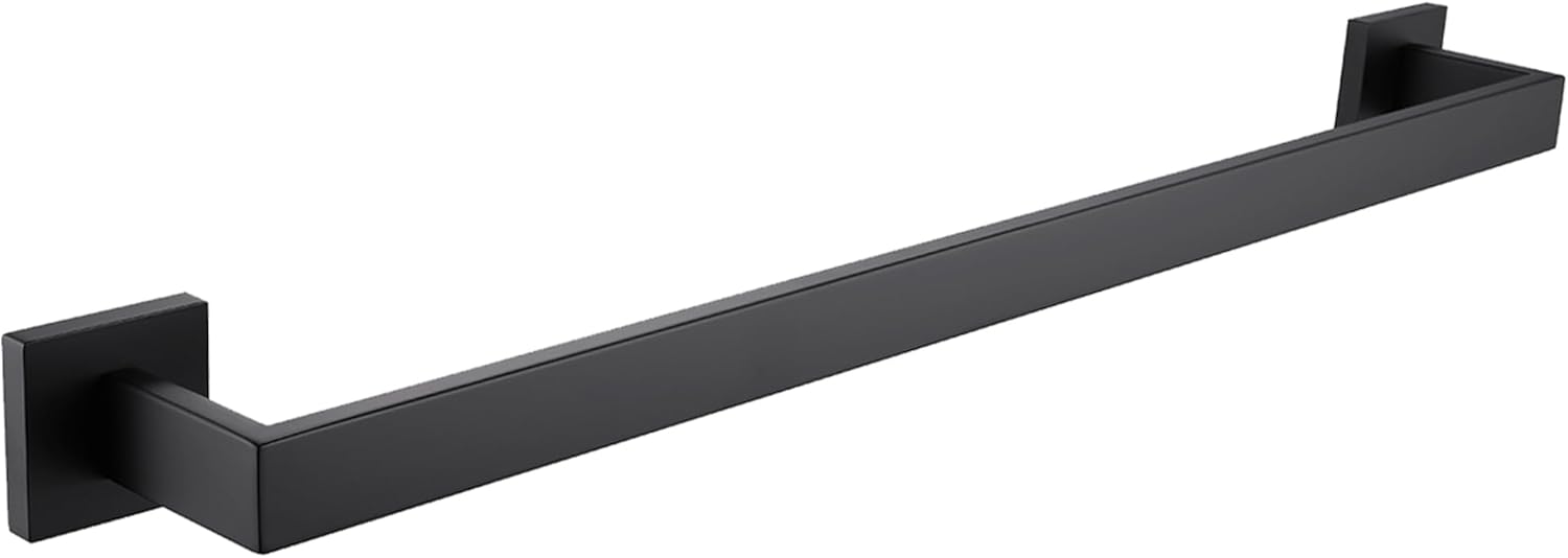 LANC 24 Inch Bath Towel Bar - Matte Black Stainless Steel Rack