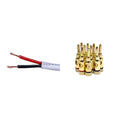 Monoprice 100ft 14AWG Speaker Wire with Gold Plated Plugs