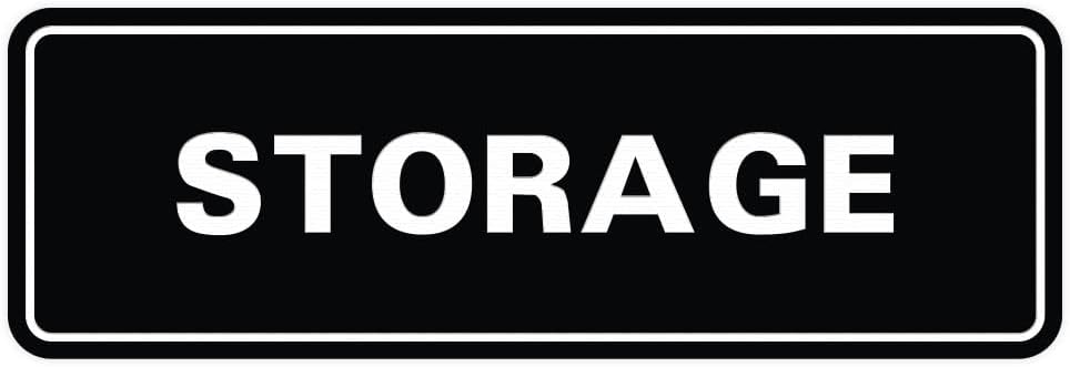 Standard STORAGE Door/Wall Sign - Large 5 Pack for Any Decor