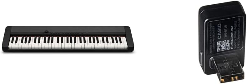 Casio 61-Key Portable Keyboard Bundle with Bluetooth Adapter