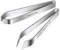 Fish Bone Tweezers 2-Piece Set - Precision 4.6in Stainless Steel