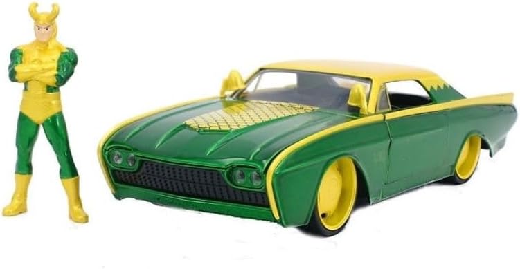 Marvel 1963 Ford Thunderbird Die-cast Car with Loki Figure