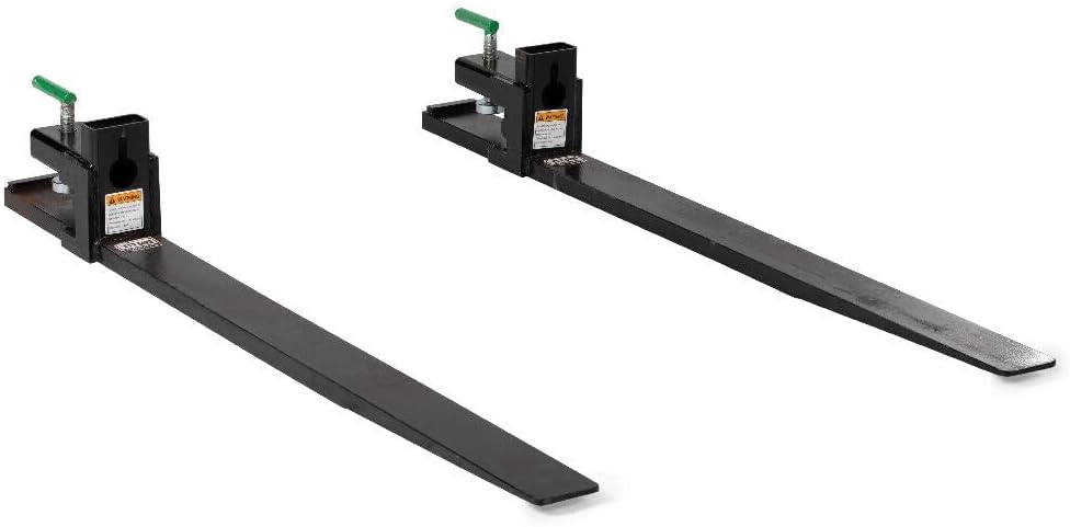 Heavy-Duty 60in Clamp-on Pallet Forks for Loader Buckets