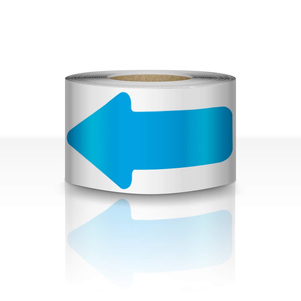 Arrow Floor Marking Sticker Sign - 200 PCS Blue Decal Tape