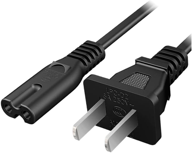 LORDTRONICS 5ft Black AC Power Cord - Universal Compatibility