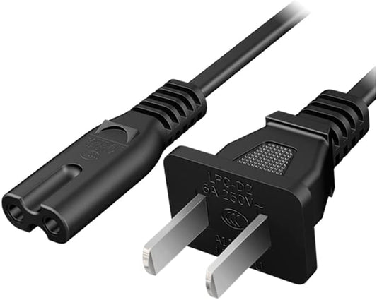LORDTRONICS 5ft Black AC Power Cord - Universal Compatibility