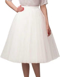 WDPL Adult A-line Tulle Skirt for Bridesmaid Petticoat Tutu