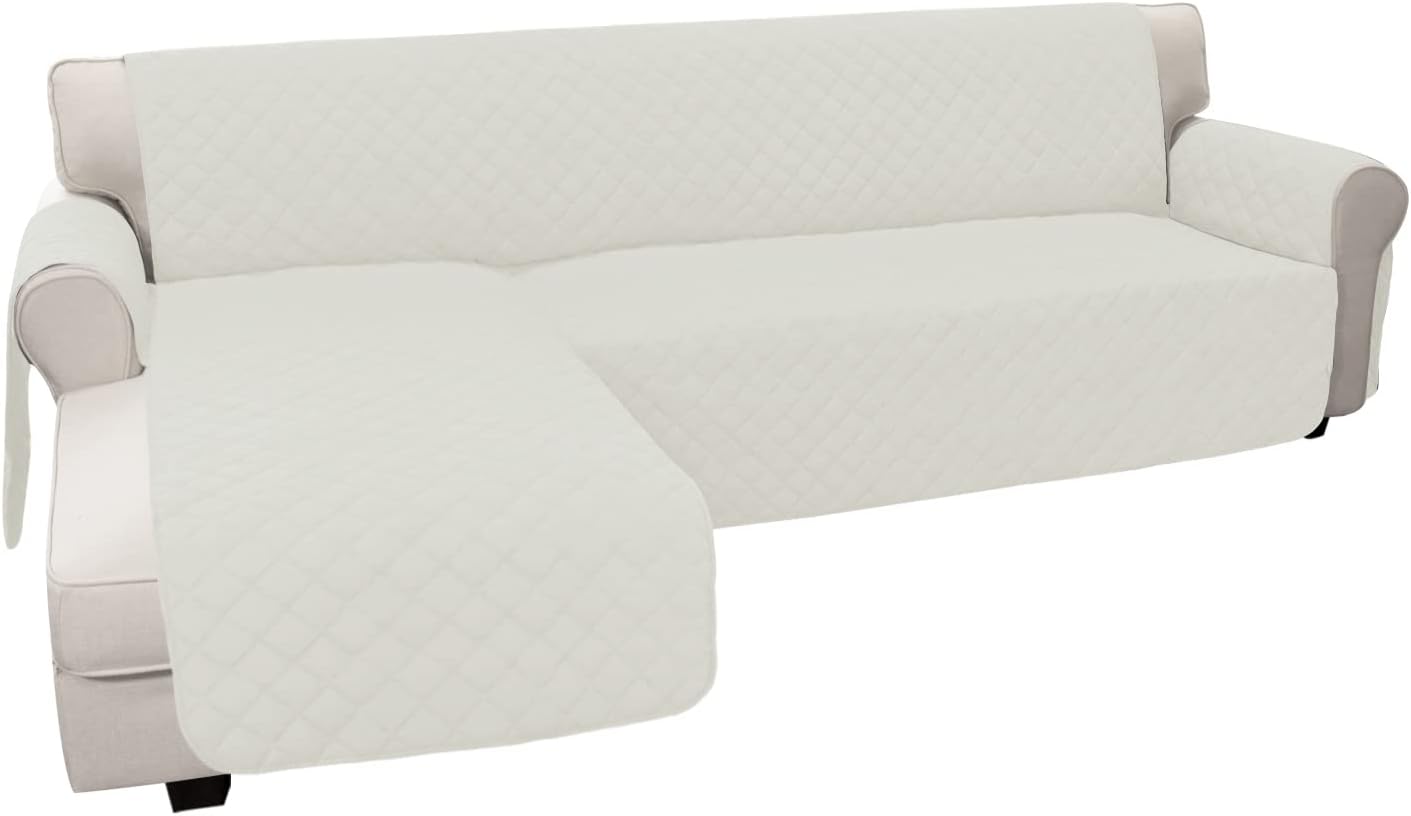 Easy-Going L Shape Sofa Cover for Pets and Kids - X-Large Ivory