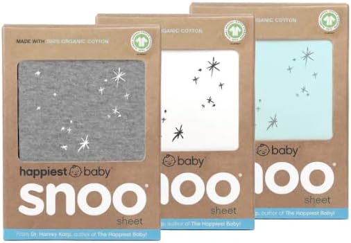 SNOO Bassinet Fitted Sheet 3-Pack - Organic Cotton Bedding
