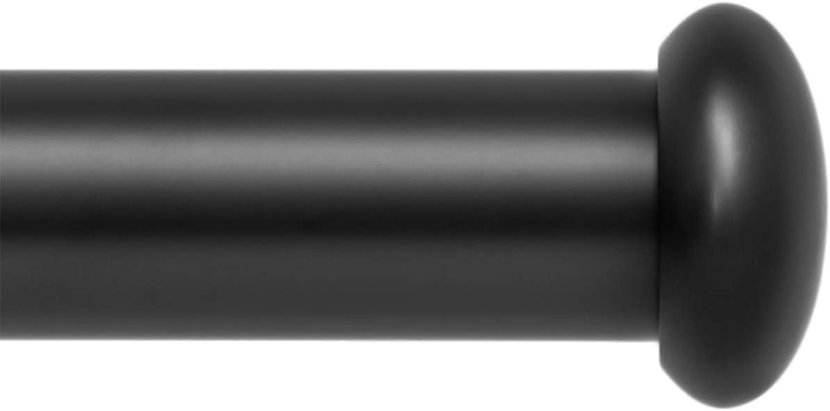 Ivilon Heavy-Duty Adjustable Curtain Rod, Easy Install, Black 28-48