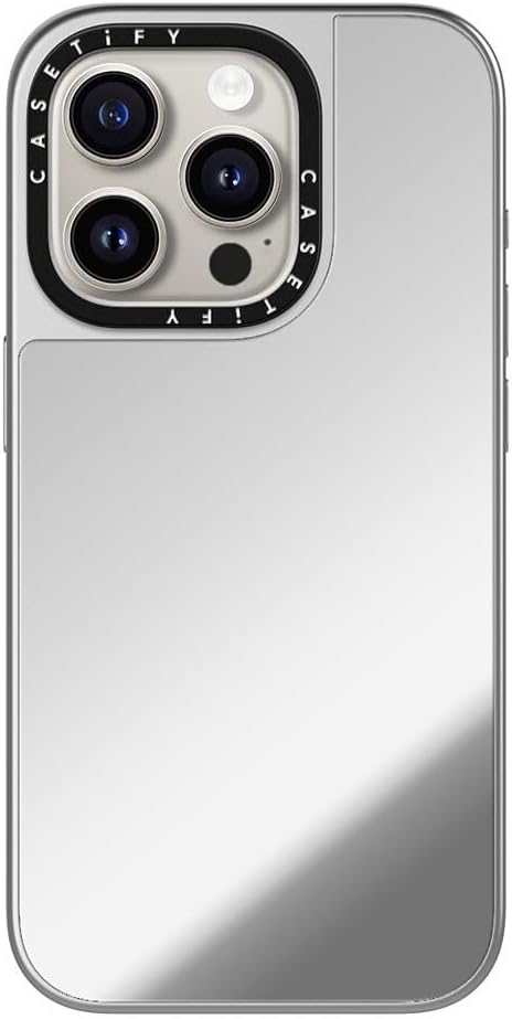 Reflective Mirror iPhone 15 Pro Case with 4.9ft Drop Protection