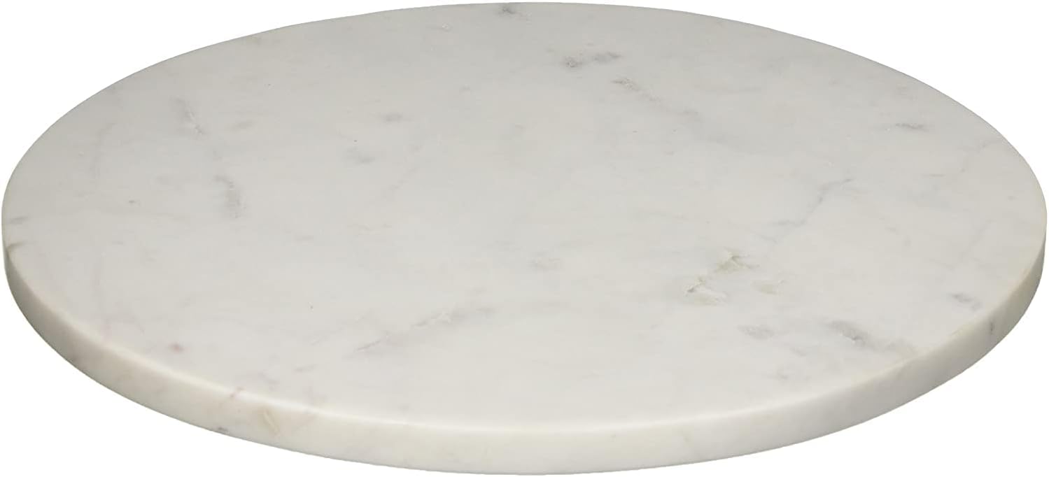 Multi-Purpose Round Marble Cheese Tray for Elegant Serving