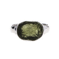 Moldavite Ring for Her 925 Sterling Silver Handmade (Size 9.5)