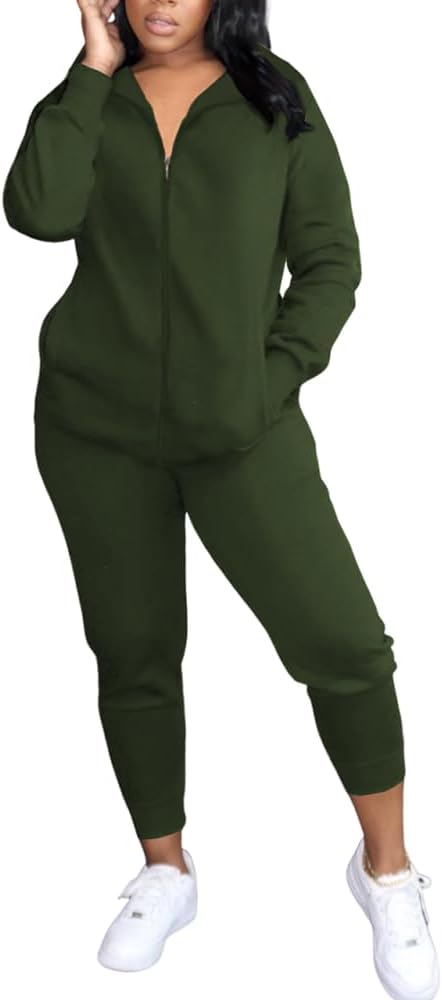 Comfy Two Piece Outfits For Women Casual Long Sleeve Sweatsuits