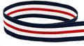 USA Made 7/8ft Nautical Striped Grosgrain Ribbon - Continuous 100 yd